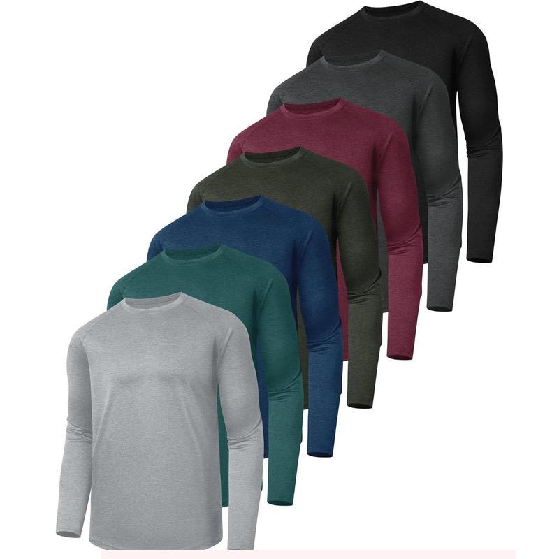 Miqool Long Sleeve Shirts For Men Quick Dry Moisture Wicking UPF 50 Spf Sun Protection Tee Shirts Casual Fishing Hiking Workout Athletic T Shirts - View #4