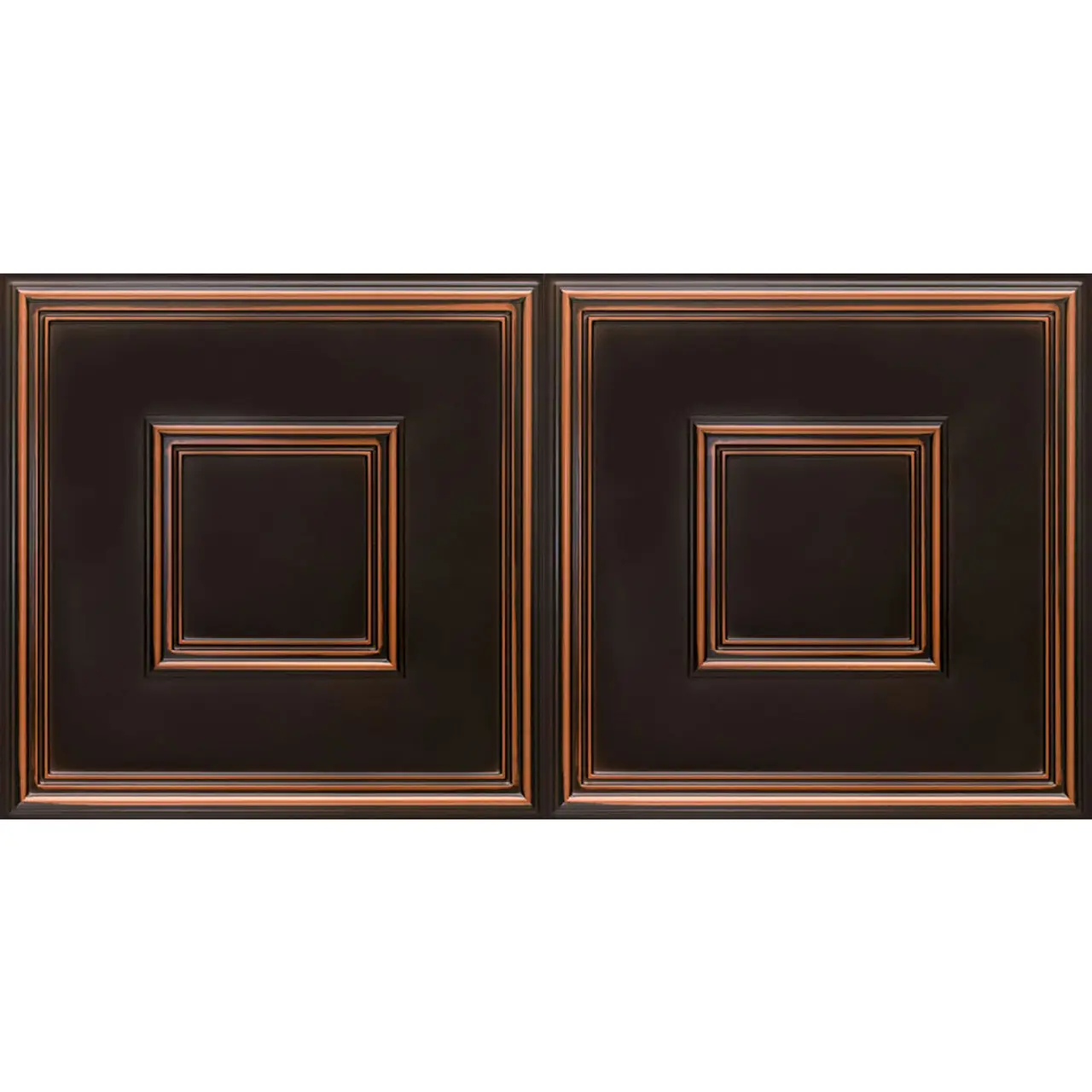 From Plain To Beautiful In Hours #208 2 ft. x 4 ft. PVC Glue-Up or Lay-In Faux Tin Drop Ceiling Tiles, Pack of 25 (200 sqft) - Quick Space Transformation