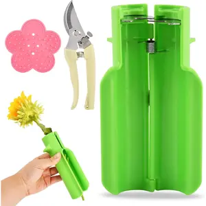 3PCS Rose Thorn Stripper Tool Set with Rose Stripper & Plant Scissors for Leaf Removal,Florist Supplies Florist-Grade Thorn Remover - Quickly Remove Thorns and Branches of Roses
