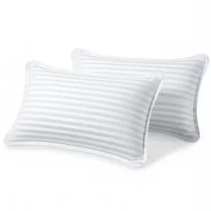 Utopia Bedding Travel Pillow for Airplane, Car and Toddlers (White, Set of 2), Neck Support for Travelling, Down Alternative Filling, Compact Camping Pillow for Backpacking & Hiking (12x20)