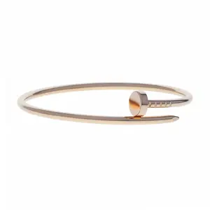 Pre-owned Cartier Juste Un Clou Small Model Bangle Bracelet Size 15