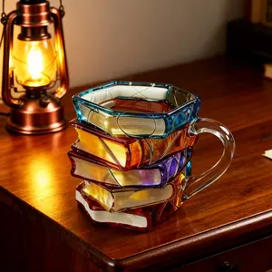Literature Lover Gift |   Ceramic Mug |   Creative 3D Painting Book Design |   Stacked Style |   Unique Coffee Cup |   Home Decor