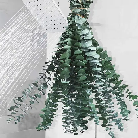 12 PCS Dried Eucalyptus Stems for Shower - 17" Large Preserved Eucalyptus Leaves Bundle Made from Real Fresh Eucalyptus Green Plant Artificial Flowers Bouquet Hanging