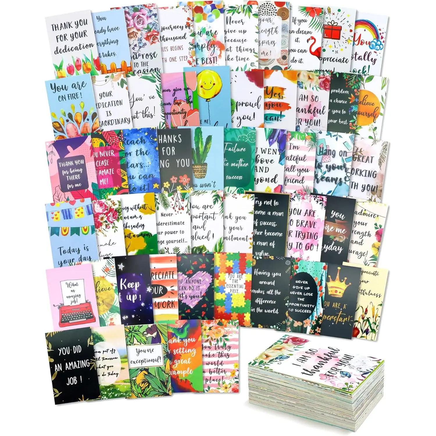 72 count  Affirmation Cards, Motivational Daily Funny Cards with Encouragement Quotes, Teacher  Student Picnics Party Mini Notes Postcards