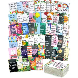 72 count  Affirmation Cards, Motivational Daily Funny Cards with Encouragement Quotes, Teacher  Student Picnics Party Mini Notes Postcards