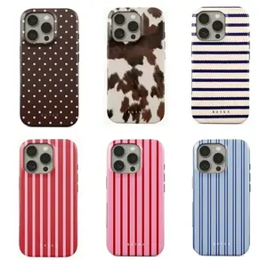 BUrGA Polka Dot Phone Case, Burga Striped Coloful Phone Case, Trendy Aesthetic Gift For iPhone & Samsung, Accessories Protection Durable Shockproof