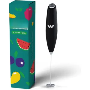 Blossom - Milk Frother - Electric Handheld Mixer & Drink Stirrer - Frothing Wand for Greens, Coffee, Matcha, Protein - Stainless Steel,  Operated