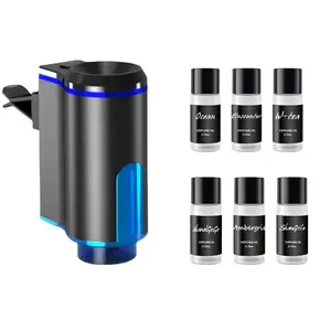 Car Air Freshener Diffuser, Vent Clip Essential Oil, Three-Stage Scent Intensity, USB Rechargeable, Car Fragrance Diffuser, Car Perfume Clip, Portable Car Diffuser