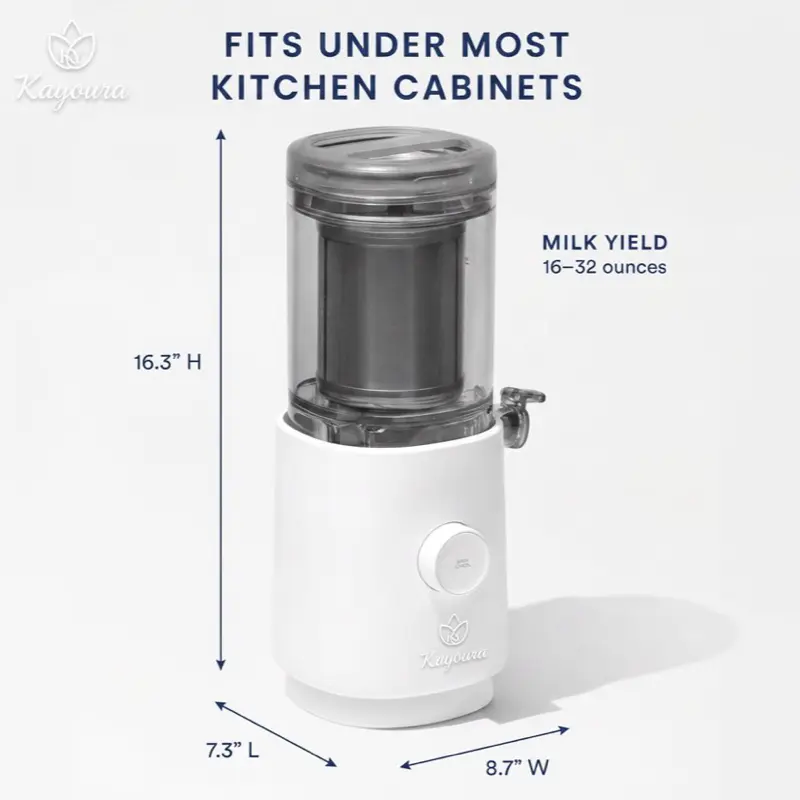 Kayoura M1 Nut Milk Maker Machine - 8-in-1 34oz Plant-Based Dairy-Free Maker - 10 Stainless Steel Blades for Oat, Almond, Soy Milk & Grains - Low-Noise, Self-Cleaning Automatic Milk Maker vegan milk extractor porridge maker soy milk machine pitcher blende