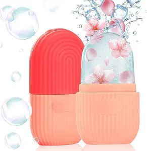 Manual Ice Cube Roller for Face, Eyes and Neck - Naturally Conditioning and Skin Care, De-Puff Eye Bags, Reduce Migraine Pain - Pink - Comfort