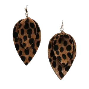 Blazin Roxx® Ladies Double Leaf Leopard Earrings 30978
