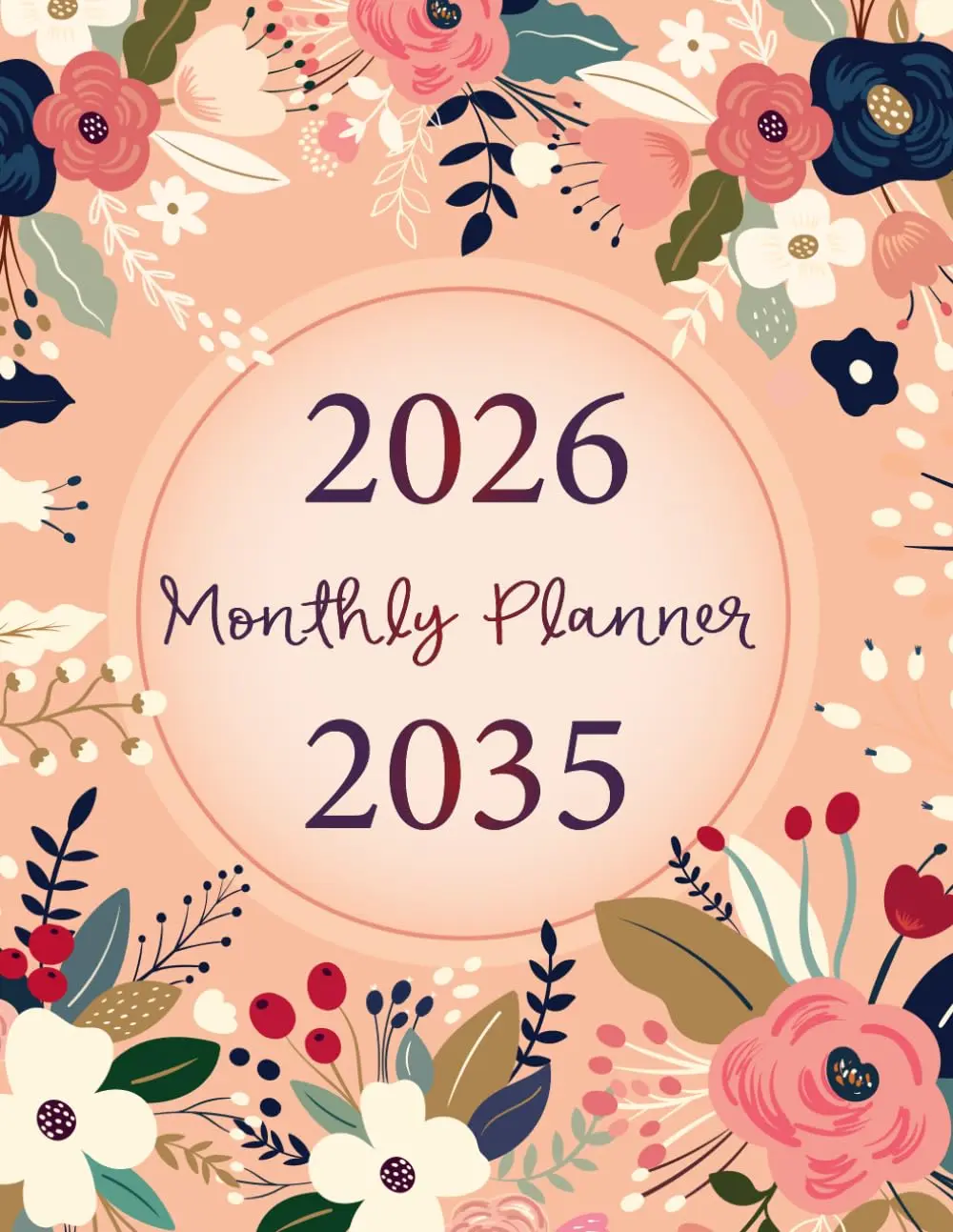 2026-2035 Monthly Planner 10 Year Organizer With Holidays
