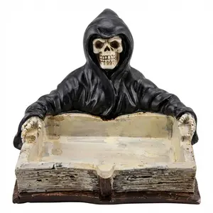 Grim Reaper Ashtray Cold Cast Resin 5.5 Inch — Gothic Altar Piece