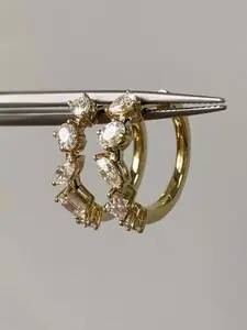 Bohemian Elegance Zircon Ear Rings, Geometric Hoop Earrings for Women & Men, All Seasons Jewelry Gift