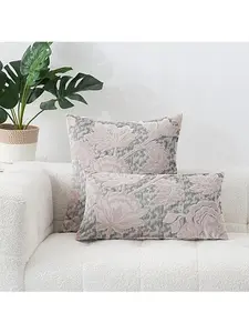 Concierge Collection Set of 2 Velvet Jacquard Decorative Pillows