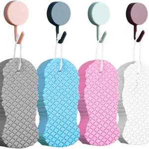 Bath Brush Deep exfoliating body sponge, the ultimate skin purification and massage tool, practical physiotherapy quality exfoliator, Exfoliating net loofah, Exfoliating Mesh Sponge