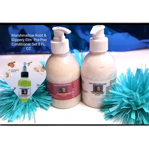 Marshmallow Root Slippery Elm Cleansing Conditioner & Deep Conditioner Set curly
