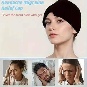 [Cooling | Migraine] Cooling Gel Eye Mask, One Layer 200g Migraine Hat | Reusable and Adjustable, Cold Compress Eye Mask