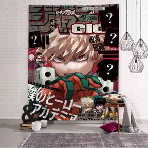 Anime B-Bakugo Katsuki Colorful Tapestry Wall Hanging Bohemian Wall Tapestries Mandala Wall Art Decor