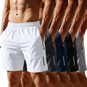 Men’s summer essential athletic shorts, 5-pack — stylish, versatile everyday outdoor casual shorts; athletic shorts set; reflective stripe design athletic shorts fathersdaygift