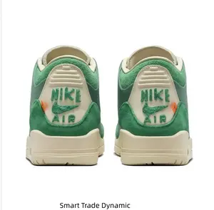 Forest Green Retro Mid-Top Sneakers – Canvas & Suede Mix with Orange Accents for Streetwear Fans