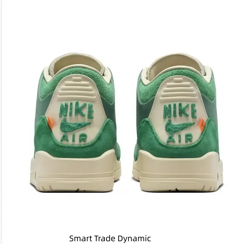 Forest Green Retro Mid-Top Sneakers – Canvas & Suede Mix with Orange Accents for Streetwear Fans