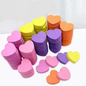 20pcs Mini Heart-Shaped Sponge Nail File, Manicure & Pedicure Tool, Dual-Sided Polishing Block, Nail Sanding Kit, Single Item Pack, Nail Care Tool