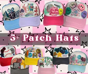Limited Edition 5+ Patch Trucker Hats - Various Designs, Maximum Style, Breathable Mesh Back, Adjustable Snapback
