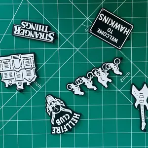 Stranger Things Keychains - Hawkins Welcome to Hellfire Club 2inch Collectible Pins