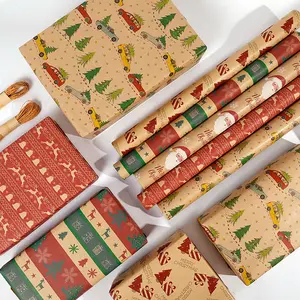 Reindeer Pattern Gift Wrapping Paper Roll, 118 Inches Long, Perfect for Christmas Parties, Birthdays, Graduation Gifts & Decorations