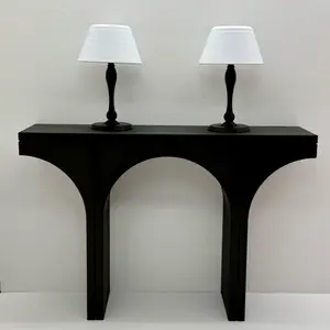 ️1/6 Scale  3D printed Console Table & Lamps for Dollhouse Diorama Furniture Black & White colors. -No doll️ included-