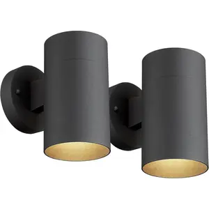 Outdoor Wall Sconce, Exterior Wall Light Fixtures, Cylinder Outside Lights for House Porch Garage Patio Doorway Entryway -2 Pack