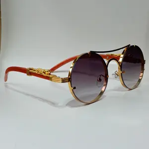 Round lens Unisex designer style fashion sunglasses