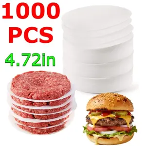 1000pcs Hamburger Paper, High-quality Pre-Cut Paper with Good Toughness, Not Easily Torn, Non-stick Properties Suitable for Separating Patties, Ideal for Making Hamburger Patties and Other Ingredients