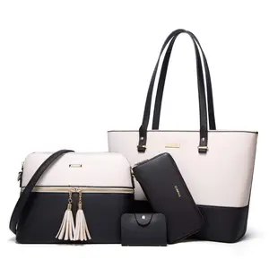 Women Fashion Handbags Wallet Tote Bag Shoulder Bag Top Handle Satchel Purse Set 4pcs, Purse Shoulder Bag, Bags For Women Purses tiktokshopspringglowup summerwins