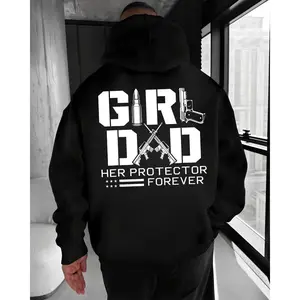Girl Dad Her Protector Forever Hoodie – Gun Lover Protective Father T Shirt for Men – Tactical Dad Patriot Sweatshirt