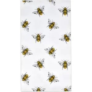 100 Bee Guest Napkins 3 Ply Disposable Paper Pack Honey Bumble Bees Dinner Hand Napkin for Happy Bee Day Bathroom  Room Wedding Summer Spring Bridal  Shower Decorative Towels