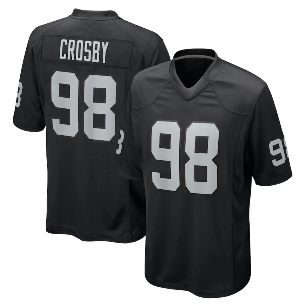 Full Print Logo Maxx Crosby #98 Black Jersey Shirt, America Football Jersey, Sport Clothing, Football Uniform, Jersey For