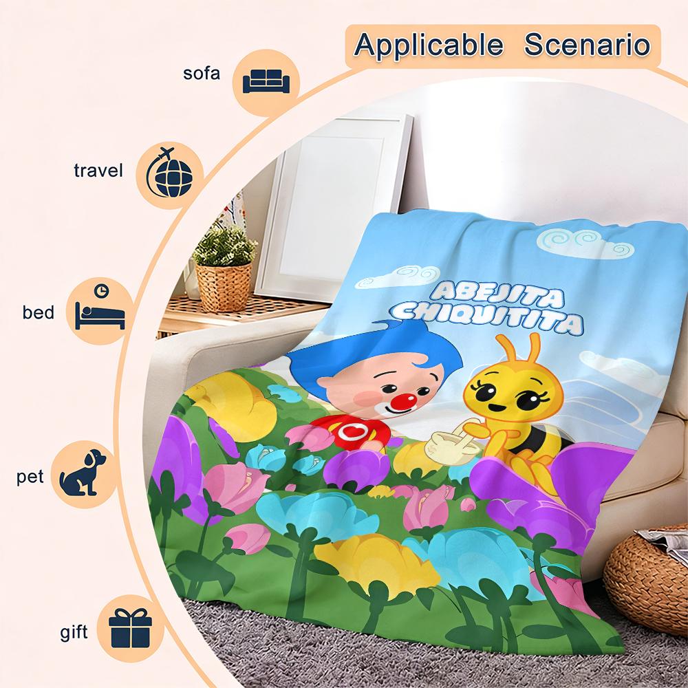 Abejita Chiquitita Flannel Blanket Lightweight,Warm,and Adorably Cute!Suitable for use in offices,sofas,and travel settings, etc Suitable for all four seasons This is the best gift for couples,children,parents and friends,and it can express deep love.