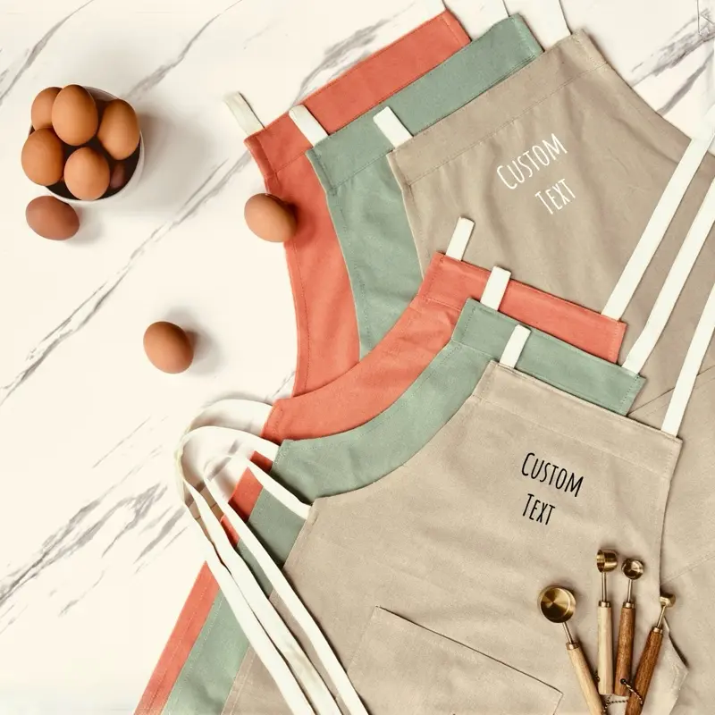 Adjustable cooking apron, Personalized family matching aprons for holiday cooking, Matching kids and adults aprons for baking, Custom aprons with names or designs Lightweight Adjustable Gift Strap Cotton