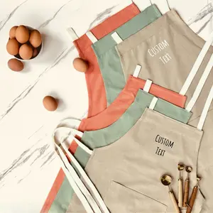 Adjustable cooking apron, Personalized family matching aprons for holiday cooking, Matching kids and adults aprons for baking, Custom aprons with names or designs Lightweight Adjustable Gift Strap Cotton