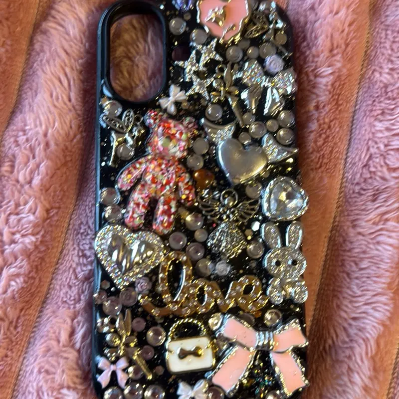 Y2k Theme Freestyle Junk iPhone Case with Assorted Decorative Elements and Unique Designs iphone Protection Shockproof Cover Protector Smartphone Protective Cellphone
