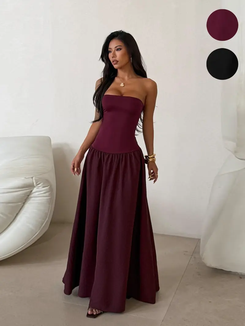 bransley dress burgundy - TikTok Shop bransley dress burgundy - TikTok Shop