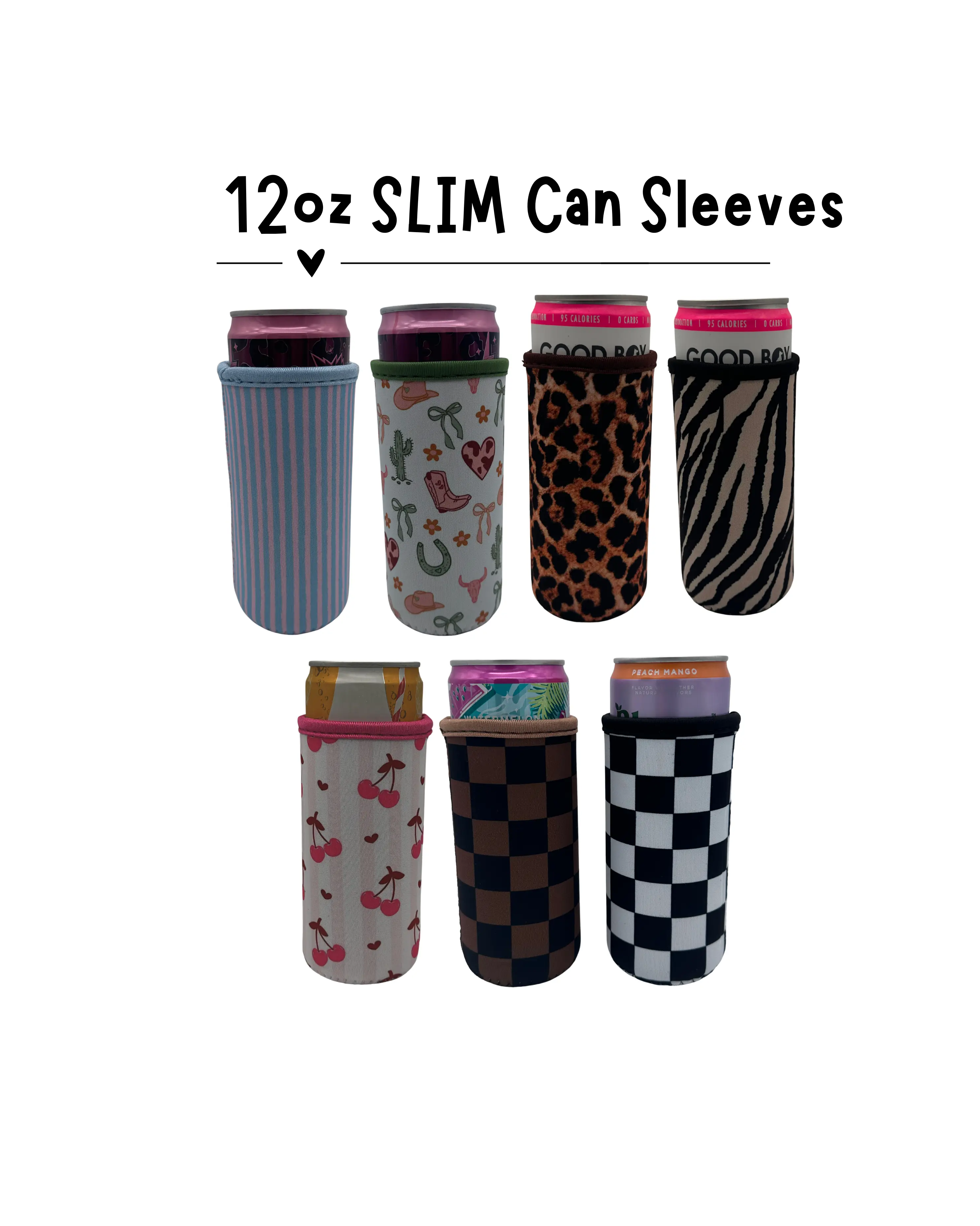 Coffee Sleeve & 12oz Can Cooler | Cute Drink Coozie | Reusable, Sweat-Proof & Washable | Insulated Beverage Holder | Coffee Lover Gift