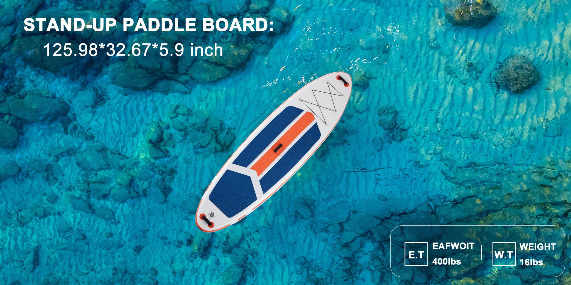 Ultra-Light Inflatable SUP Board w/ 2-in-1 Adjustable Paddle | Wide Non-Slip Deck & Premium Accessories | All Skill Levels (Adult/Youth)