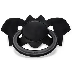 LittleForBig Bigshield Generation-II Adult Sized Pacifier Bat-Shaped Pacifier Black Comfortable