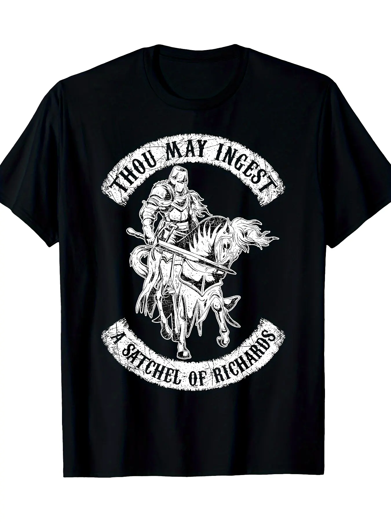 Richards T-Shirt - Thou May Ingest A Satchel Of, C unisex soft cotton short sleeve t shirt, vintage graphic casual tee for men women teens, perfect birthday holiday gift for camping travel gym daily street casual wear