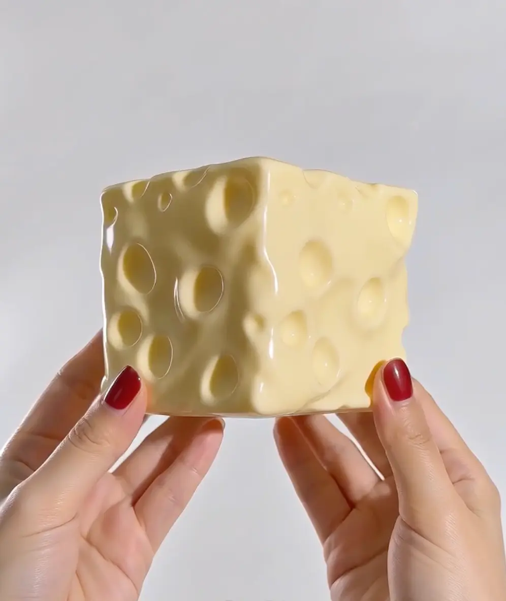 Plastic Soft Cheese Block, Giant Fidget Toy, Soft Squishy Fidget, Asmr Stress Ball, Slow Rebound and No Rebound, Gaming and Relaxation, Pressure Relief, Decompression Squeeze