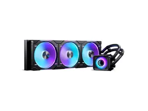 Phanteks Glacier One 420D30 X2 AIO Liquid CPU Cooler, Evolv X2 Aluminum Cap Design, 3x Performance D30-140 D-RGB Fans, for Intel LGA 1851, 1700, 1200, 115x and AMD AM4/AM5 sockets, Black