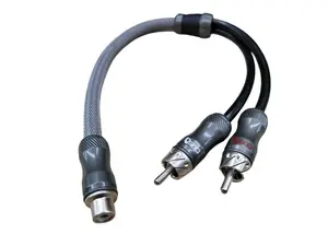 DOWN4SOUND 1-FEMALE TO 2-MALE RCA Y-ADAPTER / Y SPLITTER